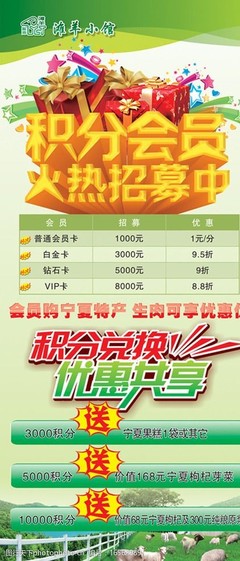 会员积分X展架图片
